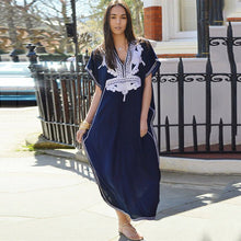 Load image into Gallery viewer, Women Summer Boho Beach Cover Ups Swimwear Feminino Embroidery Blouse Long Floral Print Camisa Feminina 2021 Dress Outerwear