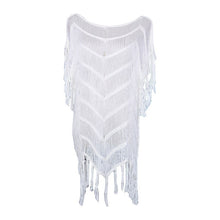 Load image into Gallery viewer, Women Summer Boho Beach Cover Ups Swimwear Feminino Embroidery Blouse White Lace Camisa Feminina 2021 Mini Dress Outerwear