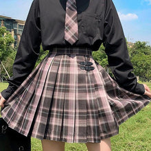 Load image into Gallery viewer, Women Summer Preppy Style Harajuku Sweet Kawaii Pleated Plaid Skirt Korean High Waist Mini A-Line Jk Uniform Short Skirts Female