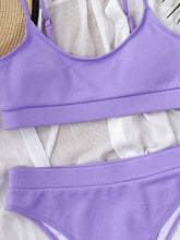 Load image into Gallery viewer, Women Swimsuit Bikini-Set High-Waist Swimwear Ribbed Strap Bathing-Suit 2021 Sexy Padded Monokini Push-Up Two-Piece Beach-Wear