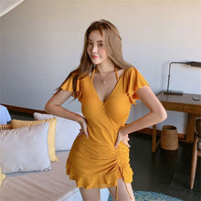 Load image into Gallery viewer, Women Swimsuit Lady 2020 Monokini Ruffle Swimwear swimdress Women Swimsuits Bath Suit Koren Style