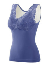 Load image into Gallery viewer, Women Thermal Underwear Comfortable Plush Bar Sexy Lace Vest Thermo Lingerie Female Bra With Breast Pad Seamless Shirt Warm Top