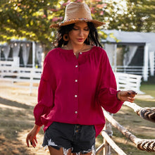 Load image into Gallery viewer, Women White Shirt 2021 Cotton Shirts Fashion Lapel Casual Solid Long Sleeve Shirts and Blouses Buttons Loose Top Autumn Blusas