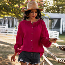 Load image into Gallery viewer, Women White Shirt 2021 Cotton Shirts Fashion Lapel Casual Solid Long Sleeve Shirts and Blouses Buttons Loose Top Autumn Blusas