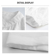 Load image into Gallery viewer, Women White Shirt 2021 Cotton Shirts Fashion Lapel Casual Solid Long Sleeve Shirts and Blouses Buttons Loose Top Autumn Blusas