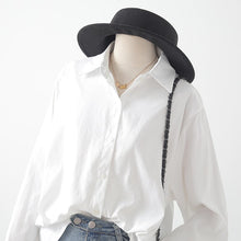 Load image into Gallery viewer, Women White Shirts Summer New 2021 Turn-Down Collar Loose Casual All Match Office Lady Work Outwear Tops