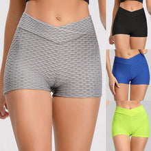 Load image into Gallery viewer, Women Yoga Shorts For Sport Running Push up Slim Elastic High Waist Gym Workout Fitness Yoga Short Pants Casual Femme Streetwear