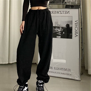 Women pants Black Jogging Sweatpants Women for pants Baggy Sports Pants Gray Jogger High Waist Sweat Casual Trousers For Female