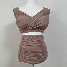 Load image into Gallery viewer, Women&#39;s Bikini Set High Waist Padded Biquini Off Shoulder Tummy Control Brazilian Bikinis Beach Suit 2022 Koren Bathing Suits