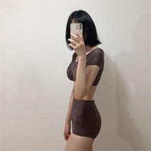 Load image into Gallery viewer, Women&#39;s Bikini Set High Waist Padded Biquini Off Shoulder Tummy Control Brazilian Bikinis Beach Suit 2022 Koren Bathing Suits