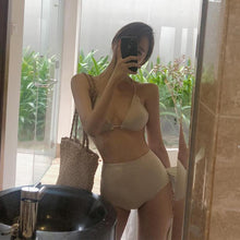 Load image into Gallery viewer, Women&#39;s Bikini Set High Waist Padded Biquini Solid Swimwear Swimsuit Brazilian Bikinis Beach Suit 2022 Koren Bathing Suits