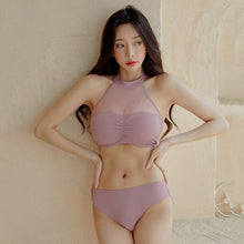 Load image into Gallery viewer, Women&#39;s Bikini Set Low Waist Padded Biquini High Neck Swimwear Swimsuit Brazilian Bikinis Beach Suit 2023 Koren Bathing Suits