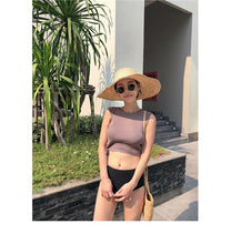 Load image into Gallery viewer, Women&#39;s Bikini Set Padded High Neck Biquini High Waist Swimwear Swimsuit High Quality Beach Suit 2020 Koren Design