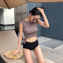 Load image into Gallery viewer, Women&#39;s Bikini Set Padded High Neck Biquini High Waist Swimwear Swimsuit High Quality Beach Suit 2020 Koren Design