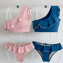 Load image into Gallery viewer, Women&#39;s Bikini Set Ruffle Bathing Swimwear Swimsuit Removable Pad Beach Suit 2022 Koren Style Bathing Suit Women