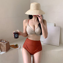 Load image into Gallery viewer, Women&#39;s Bikini Set Tummy Control Bathing Swimwear Swimsuit Removable Pad Beach Suit 2022 Koren Style Bathing Suit Women