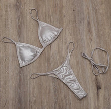 Load image into Gallery viewer, Women&#39;s Bikini Summer Beach Swimsuit Micro Swimwear Sexy V-Neck Thin Straps Low Waist Briefs Beachwear Brazilian Bikini 2021