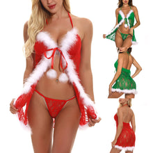 Load image into Gallery viewer, Women&#39;s Christmas Costume Sexy Lingerie Sleepwear Night Dress Xmas Lingerie Mesh Perspective Temptation Nightdress Best Gifts