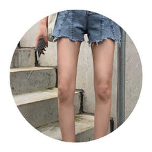 Load image into Gallery viewer, Women&#39;s Denim Shorts New High Waist 2021 Korean Style Slim Loose Summer Outdoor Wear A- Line Wide-Leg Hot Pants Fashion Jeans