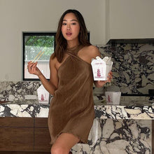 Load image into Gallery viewer, Women &#39;s Dress Cross Halter Off Shoulder Woman Robe Fungus Female Mini Dress Summer Women Clothes Fashion Woman Party Vestidos