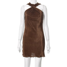 Load image into Gallery viewer, Women &#39;s Dress Cross Halter Off Shoulder Woman Robe Fungus Female Mini Dress Summer Women Clothes Fashion Woman Party Vestidos