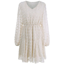 Load image into Gallery viewer, Women&#39;s Dress European Dress For Women Clothing Gentle Chiffon Long-Sleeve  Mesh Dresses Spring Sexy V-Neck Dress