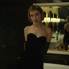 Load image into Gallery viewer, Women&#39;s Dress Fashion Sexy Knitted Sleeves Birthday Party Beach Black Strapless Dress Women&#39;s Removable Female Evening Vestidos