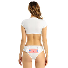 Load image into Gallery viewer, Women&#39;s Erotic Bra Set Sexy Crop Top  with Briefs Panties Cartoon Printed Lingerie Suit Soft Underwear Sets Two-Piece Sleepwear