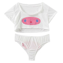 Load image into Gallery viewer, Women&#39;s Erotic Bra Set Sexy Crop Top  with Briefs Panties Cartoon Printed Lingerie Suit Soft Underwear Sets Two-Piece Sleepwear