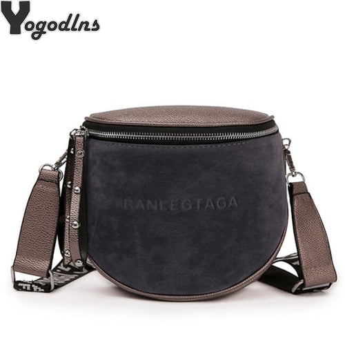 Women's Fashion Small Messenger Bags Lady Shouder Bag Bucket Bags Crossbody Tote Bag Females Handbag Semicircle Saddle