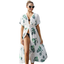 Load image into Gallery viewer, Women&#39;s Floral Kimono Cardigan Swimsuit Beach Cover Up With Open Front Dress Beachwear For Summer