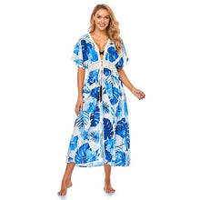 Load image into Gallery viewer, Women&#39;s Floral Kimono Cardigan Swimsuit Beach Cover Up With Open Front Dress Beachwear For Summer