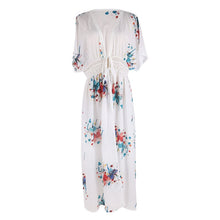 Load image into Gallery viewer, Women&#39;s Floral Kimono Cardigan Swimsuit Beach Cover Up With Open Front Dress Beachwear For Summer