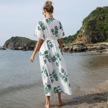 Load image into Gallery viewer, Women&#39;s Floral Kimono Cardigan Swimsuit Beach Cover Up With Open Front Dress Beachwear For Summer