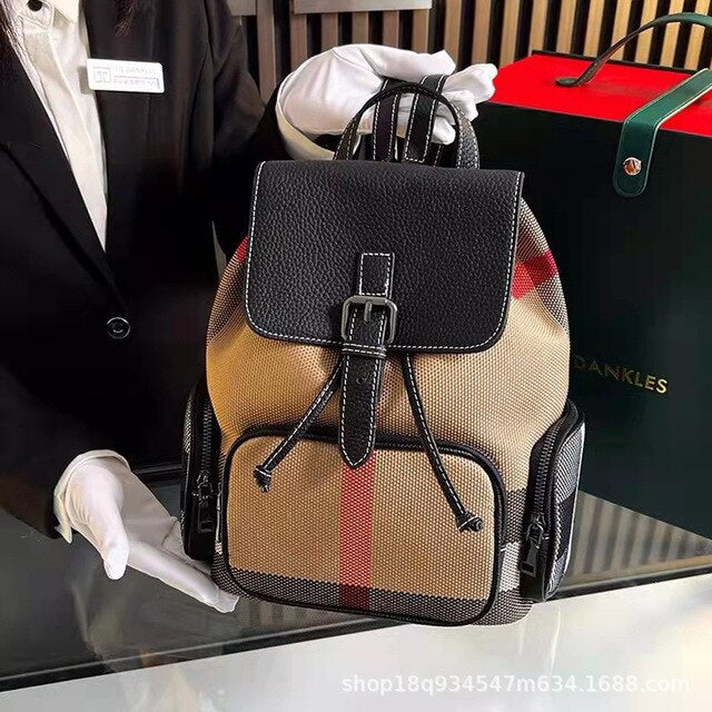 Women's Genuine Leather Bag Natural Backpack  High Trendy Woman Black Bags Ladies Backpack BagSchool Women's Leather Backpacks