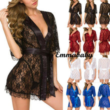 Load image into Gallery viewer, Women&#39;s Lingerie Pajamas Women&#39;s Lace Hollow  Sexy Babydoll Sleepwear Robes