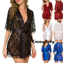 Load image into Gallery viewer, Women&#39;s Lingerie Pajamas Women&#39;s Lace Hollow  Sexy Babydoll Sleepwear Robes