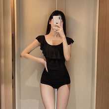 Load image into Gallery viewer, Women&#39;s One Piece Ruffle Swimwear Summer Beach Bathing Suit Solid Monokini Tummy Control Swimsuit Padded Beachwear Korea Style