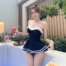 Load image into Gallery viewer, Women&#39;s One Piece Swimsuit Lace-up Solid Belly-cover Sexy Floral Fabala Bathing Suit Holiday Beach Wear Swimsuit Ladies 2023