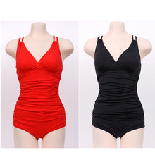 Load image into Gallery viewer, Women&#39;s One Piece Swimwear Summer Beach Bathing Suit Solid Monokini Tummy Control Swimsuit Padded Beachwear Korea Style