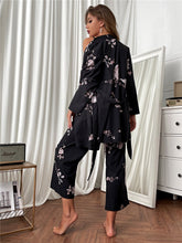 Load image into Gallery viewer, Women&#39;s Pajama Set Sleepwear Suit 3 Pieces Loungewear Floral Printing Pyjamas for Ladies Autumn home clothes Homewear
