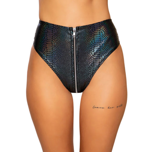 Women's Pole Dance Shorts Snakeskin Printing Zipper Mini Shorts High Waisted Booty Shorts Bikini Bottoms Festival Rave Clothes