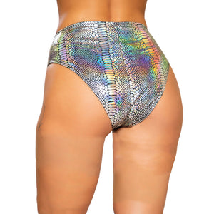 Women&#39;s Pole Dance Shorts Snakeskin Printing Zipper Mini Shorts High Waisted Booty Shorts Bikini Bottoms Festival Rave Clothes