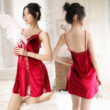 Load image into Gallery viewer, Women&#39;s Retro Velvet Pajamas Sexy Lingerie Passion Products Set Open Chest Temptation Nightdress Sexy Lingerie for Women Erotic