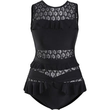 Load image into Gallery viewer, Women&#39;s Ruffle One Piece Swimwear Summer Beach Bathing Suit Solid Monokini Open Back Swimsuit Padded Beachwear Korea Style