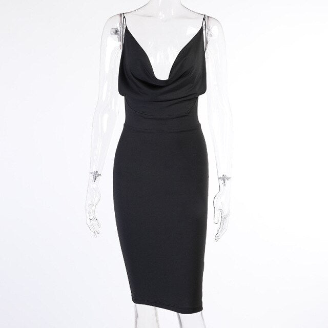 Women's Satin Ladies Lace-up Mid-length Dress Stacked Halter Sexy Streetwear Party Elegant 2021 Summer Festival Club