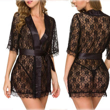 Load image into Gallery viewer, Women&#39;s  Sexy Hollow Pajamas Suit Lace Black Sexy Pajamas Plus Size Lingerie Lace Lingerie Sexy Costumes Exotic Lingerie Erotic