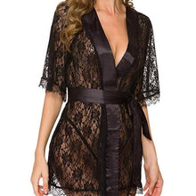 Load image into Gallery viewer, Women&#39;s  Sexy Hollow Pajamas Suit Lace Black Sexy Pajamas Plus Size Lingerie Lace Lingerie Sexy Costumes Exotic Lingerie Erotic
