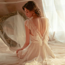 Load image into Gallery viewer, Women Sexy Lingerie Lace Nightdress Deep V Hot Thin Nightgown Home Clothing Suit Sleepwear Femme Skirt Wedding Night Underwear