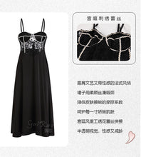 Load image into Gallery viewer, Women Sexy Nightdress Thong Set Satin Lace See-through Seductive Femme Nightgrowm Girls Fairy Halter Lolita Sleepwear Romantic